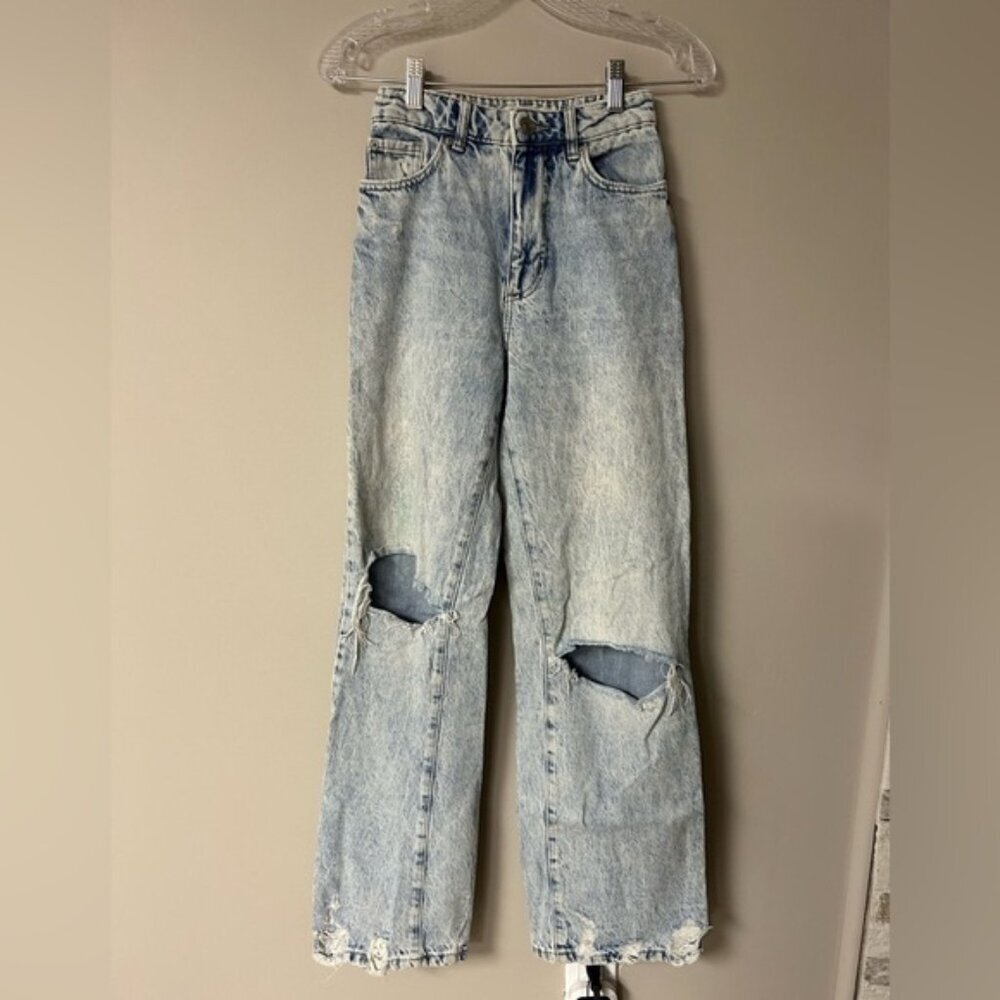 Garage Light Washed Ripped Jeans